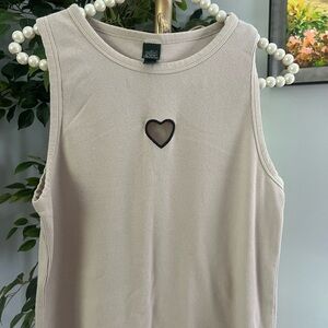 Wild Fable Cream Cut Out Tank Top